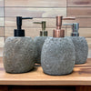 Luxury 2 Piece Raw Stone 100mL Set Soap Dish & Lotion Dispenser