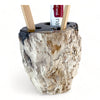 Petrified Wood Luxury Toothbrush & Toothpaste Holder, 3 Hole (D)