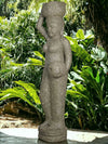 Bali Statue Water Feature With Pot Planter Hand Carved Stone 150cm (793)