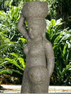 Bali Statue Water Feature With Pot Planter Hand Carved Stone 150cm (793)