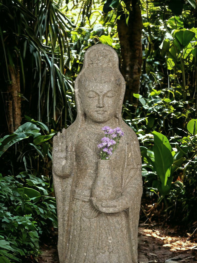 Bali Statue Flower Pot Hand Carved Stone 120cm  (790)