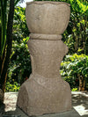 Bali Statue With Pot Planter Hand Carved Stone 100cm (796)