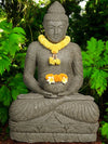 Bali Buddha Statue With Pot Planter Hand Carved Stone 120cm (777)