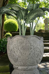 Giant Bali Statue Pot Planter Hand Carved Stone 1520mm Height Stone Base (818)