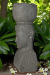 Giant Bali Statue Pot Planter Hand Carved Stone 1520mm Height Stone Base (818)