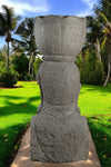 Giant Bali Statue Pot Planter Hand Carved Stone 152cm Stone Base (818)