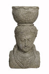 Bali Pot Planter Statue Hand Carved Stone 80cm (797)